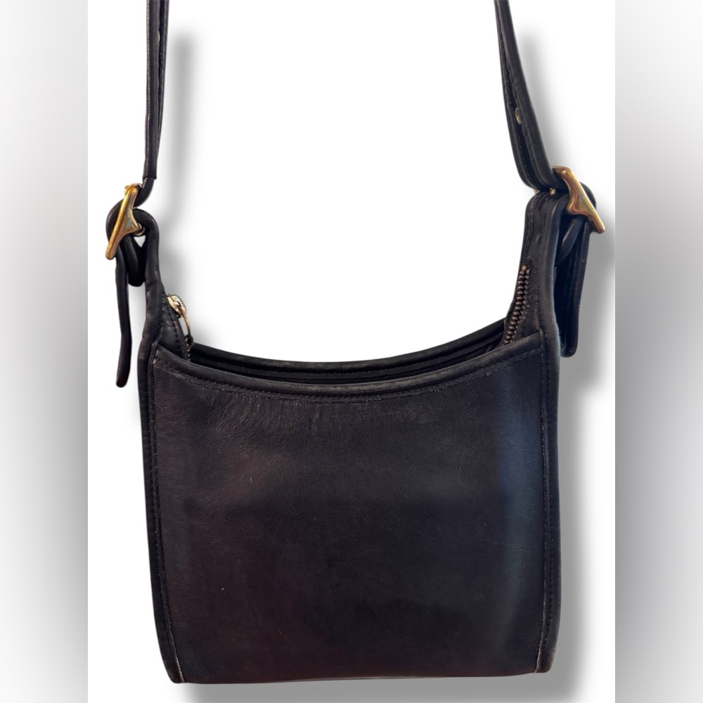 Vintage Coach Legacy Small Zip Black Leather Crossbody